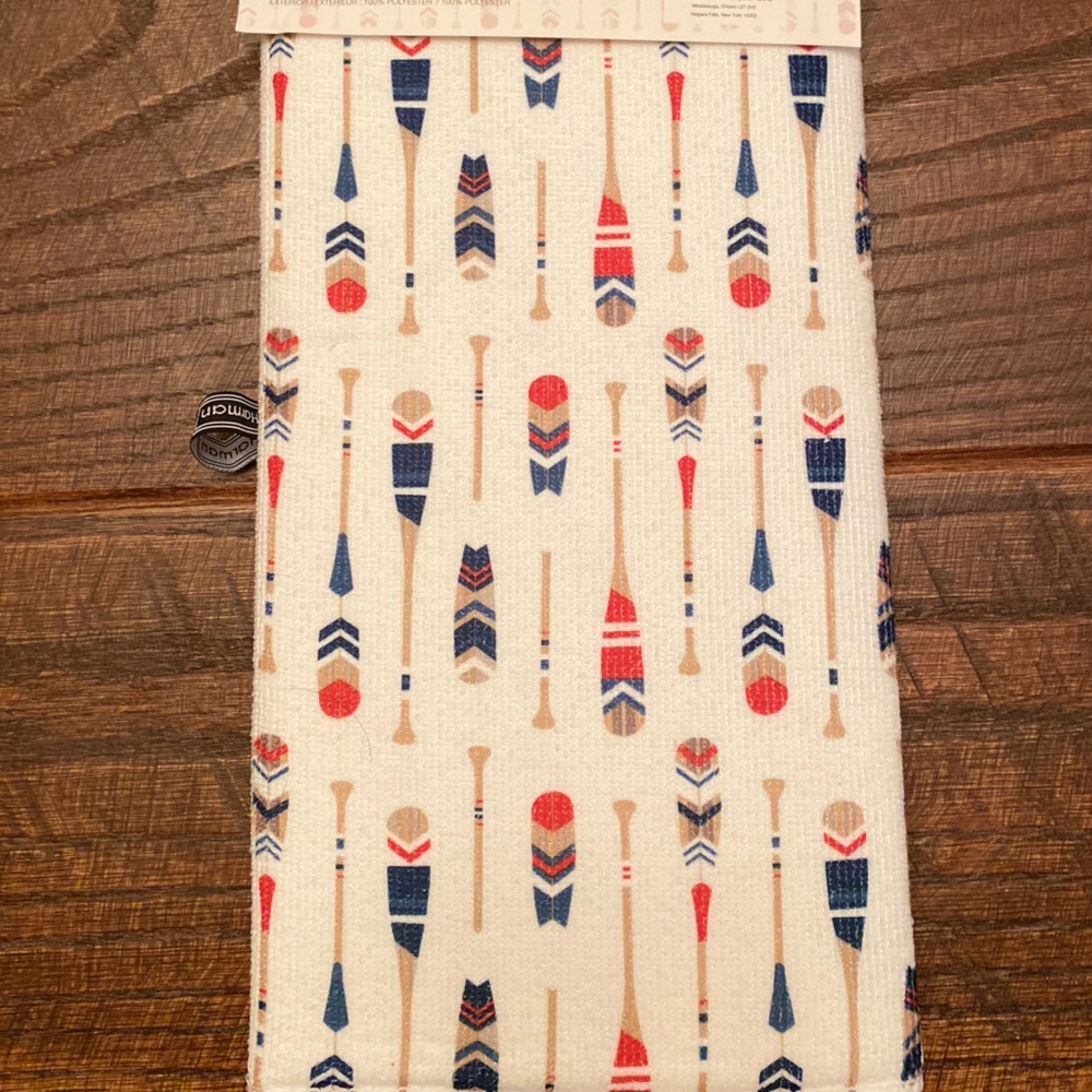 Oars & Paddle Dish Drying Mat & Rowing Kitchen Tea Towels Set, Nautical Ropes - Picture 6 of 15